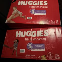 Huggies Diapers Size 5 & 6 - $40 Each Box 