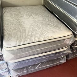 Queen Size Mattress Pillow Top 14” Inches Thick ✨New From Factory Excellent Comfort Also Available: Twin, Full And King Same Day Delivery 🚚 