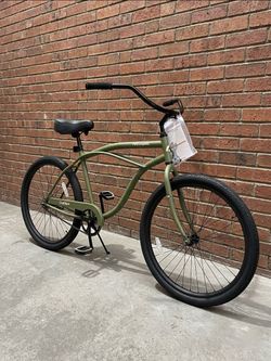 NEW RETROSPEC CHATHAM 1 MATTE OLIVE DRAM GREEN SINGLE SPEED MENS BEACH CRUISER BIKE