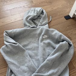 Grey Nike hoodie medium