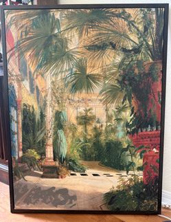 Framed canvas wall art tropical