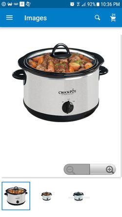 Crockpot 4 quart slow cooker, silver