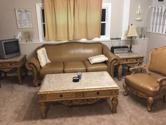 Living Room Set Couch Chair Tables