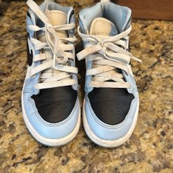 Baby Blue Nikes-Girl Size 1Y