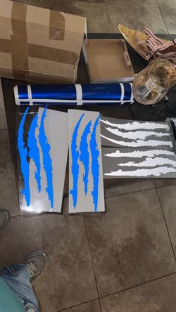 Car Stickers white and blue