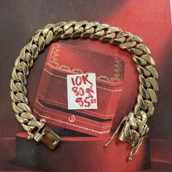 10K Solid Gold 🇨🇺 Links Bracelet 80Gr 8.5 Inches Long 