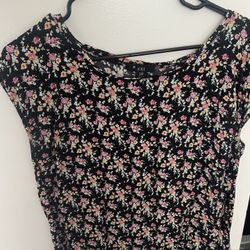 Flower black shirt