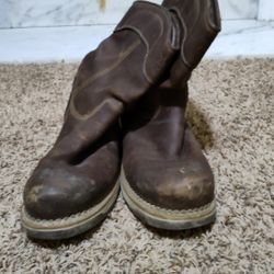 Georgia boot Western style leather work size 12 used brown construction