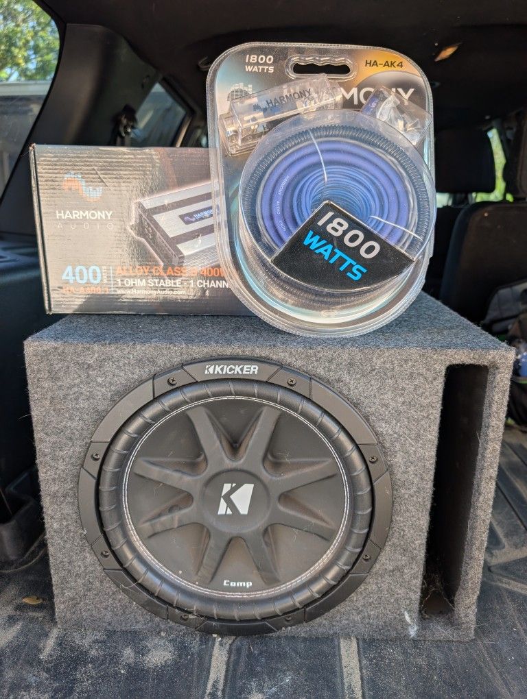 12 inch kicker speaker in box