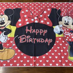 Mickey/Minnie Birthday Backdrop 
