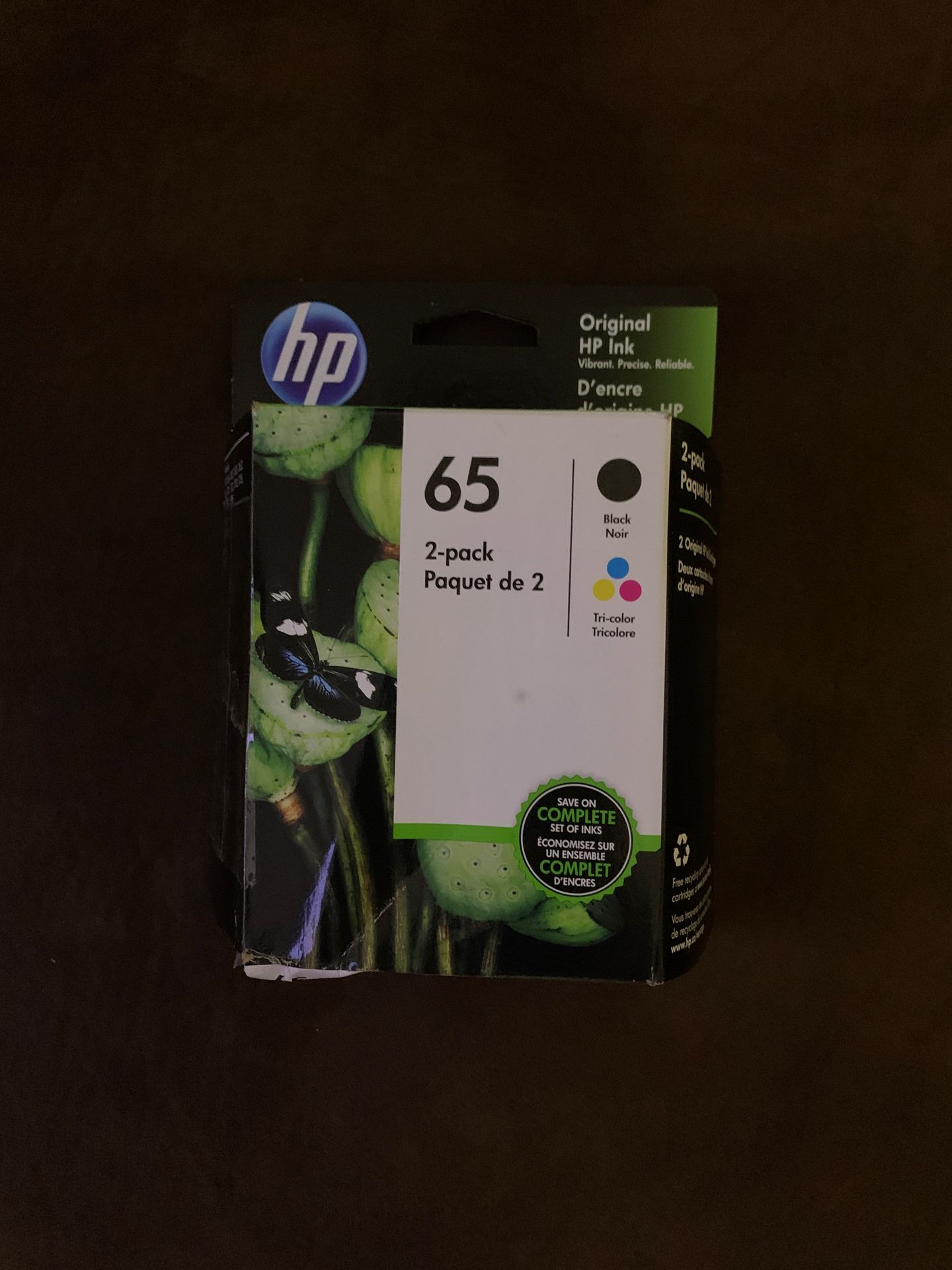 HP print ink color and black