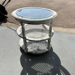 Glass Top Accent Table 