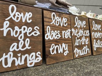 Boho Wedding Signs β Set of 10 β Love Quotes β Wooden Plaques