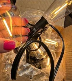 NEW
100FT Patio String Lights in Warm White. 2700K IP44 Waterproof Outdoor Lights With 40+2 ST38 Shatterproof LED Edison Bulbs, Connectable Hanging Li