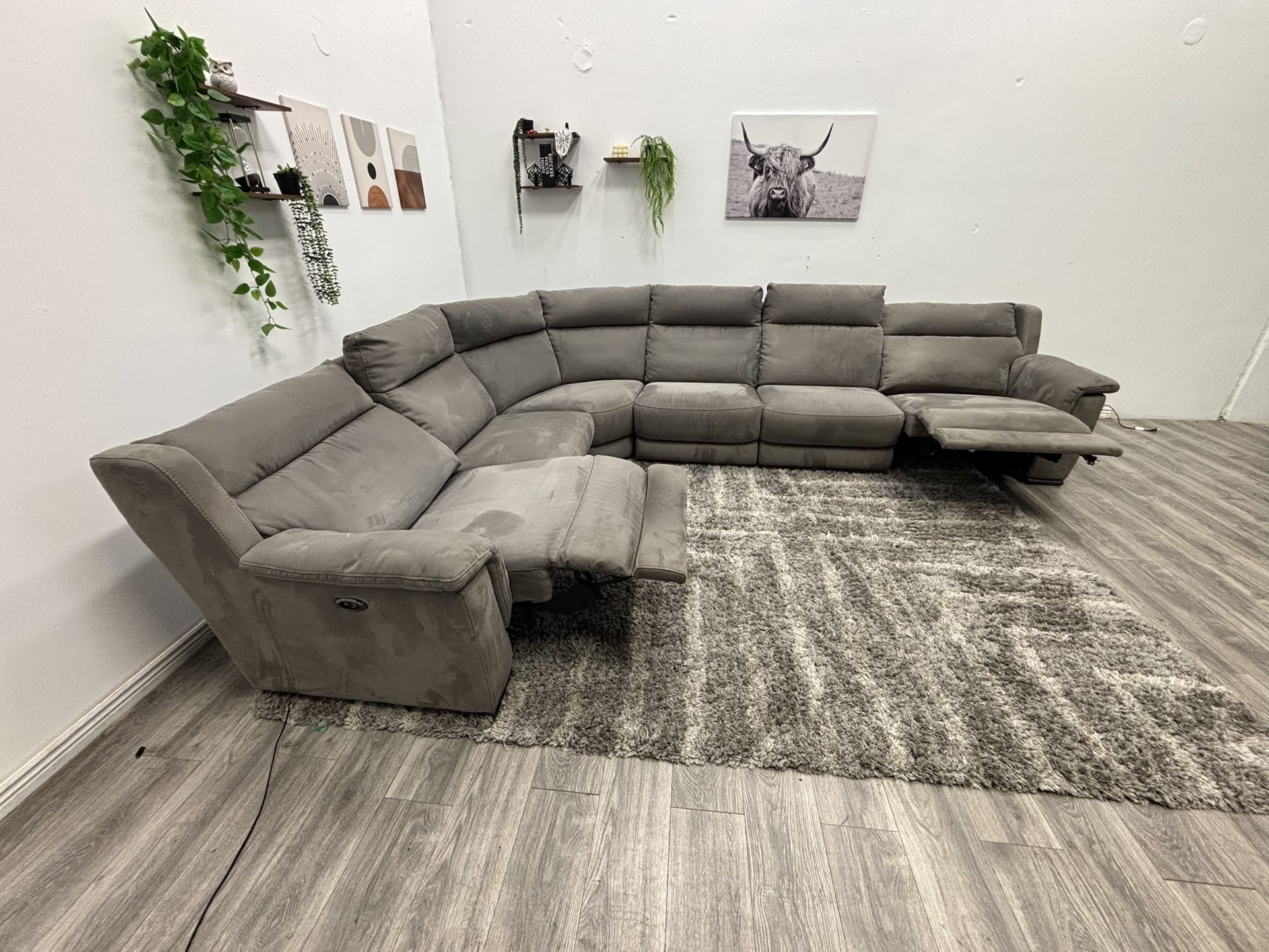 Grey Sectional Couch Recliner - Free Delivery