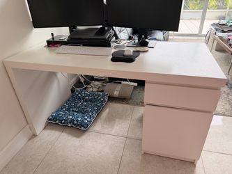 IKEA Malm White Desk with Drawers