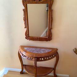 Mirror And Console Table