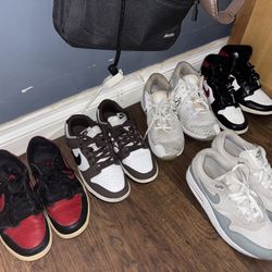 Men nike and Jordans shoes selling all together 