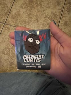 President Curtis adult swim pin