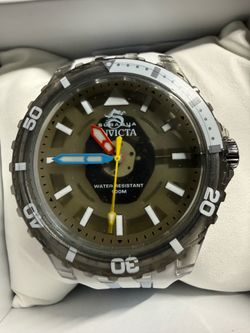 Invicta white/grey silicone band