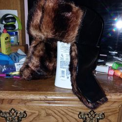 Unisex Trapper Hat Leather Flaps