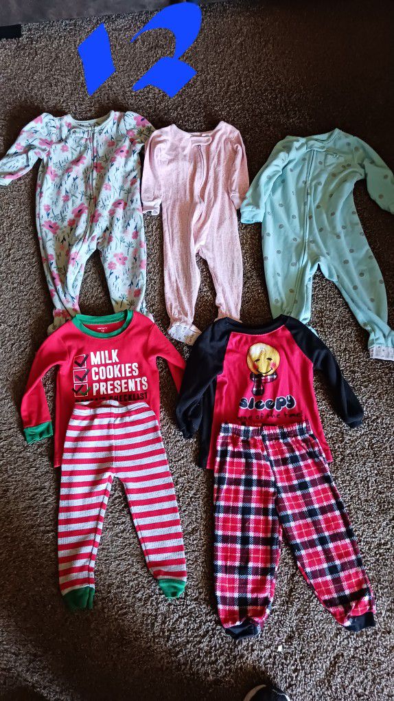 Baby Girls 12 Month Pajamas 