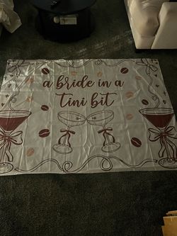 A Bride In A Tini Bit Bridal Shower Backdrop