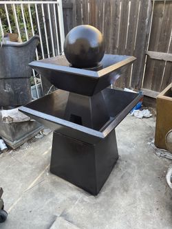 Double Oblique Garden Water Fountain