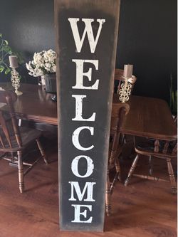 Large Rustic Farmhouse WELCOME Porch Sign