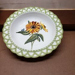 Raymond Waites Hampton Garden Huge Sunflower Motiff Stamped Under The Bottom 