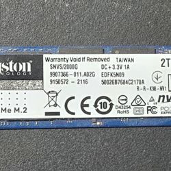Kingston NV1 2TB M.2 2280 NVMe PCIe Internal SSD Up to 2100 MB/s SNVS/2000G
