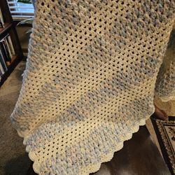Multicolored Crotchet Baby/ Lap  Blanket 