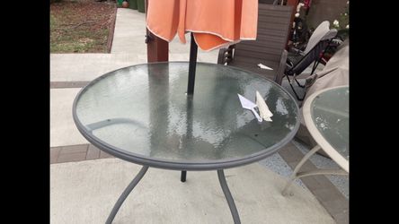 Two Patio Glass Tables