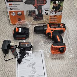 Black+Decker 12V Lithium Ion BDCDD12 Drill/Driver with Battery + Charger + Bit