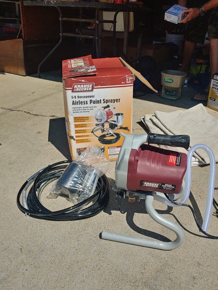 KRAUSE & BECKER 60600 Airless Paint Sprayer 5/8 HP, 3000 PSI 1/4"