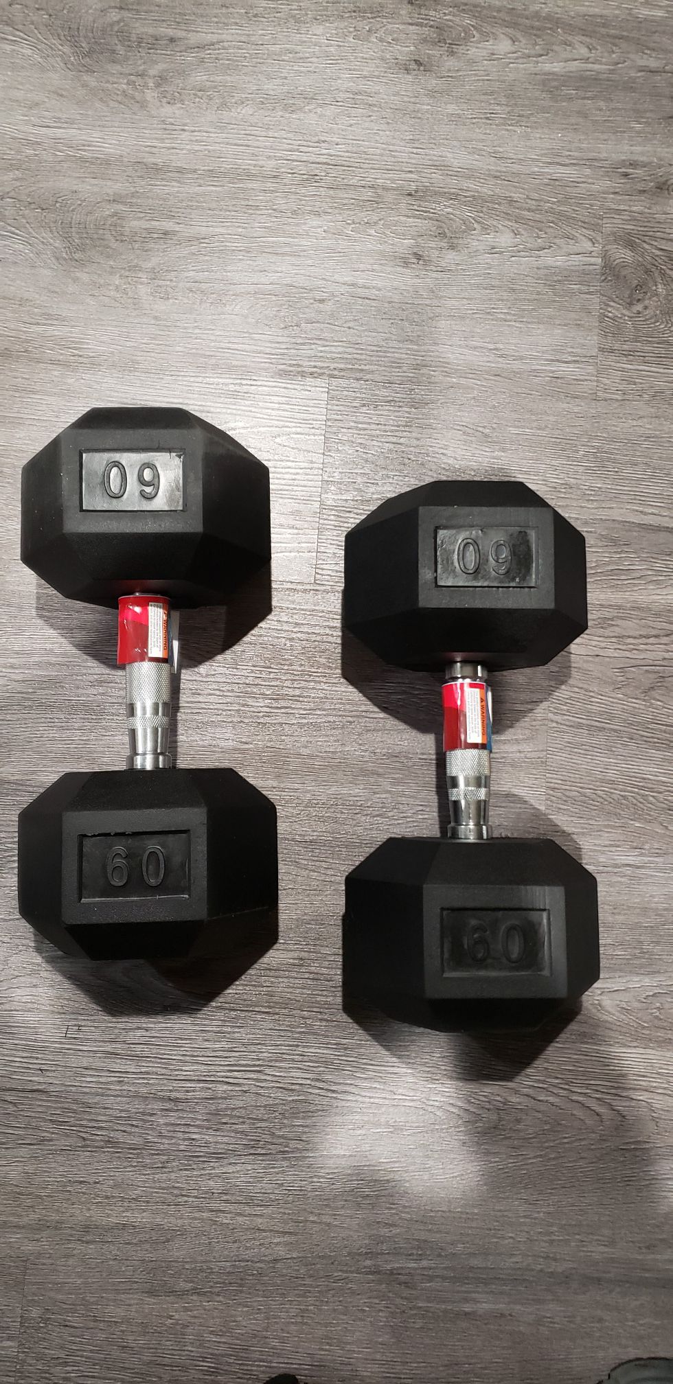 (2) 60 LBS POUNDS DUMBBELL PAIR BRAND NEW **PICKUP TODAY**