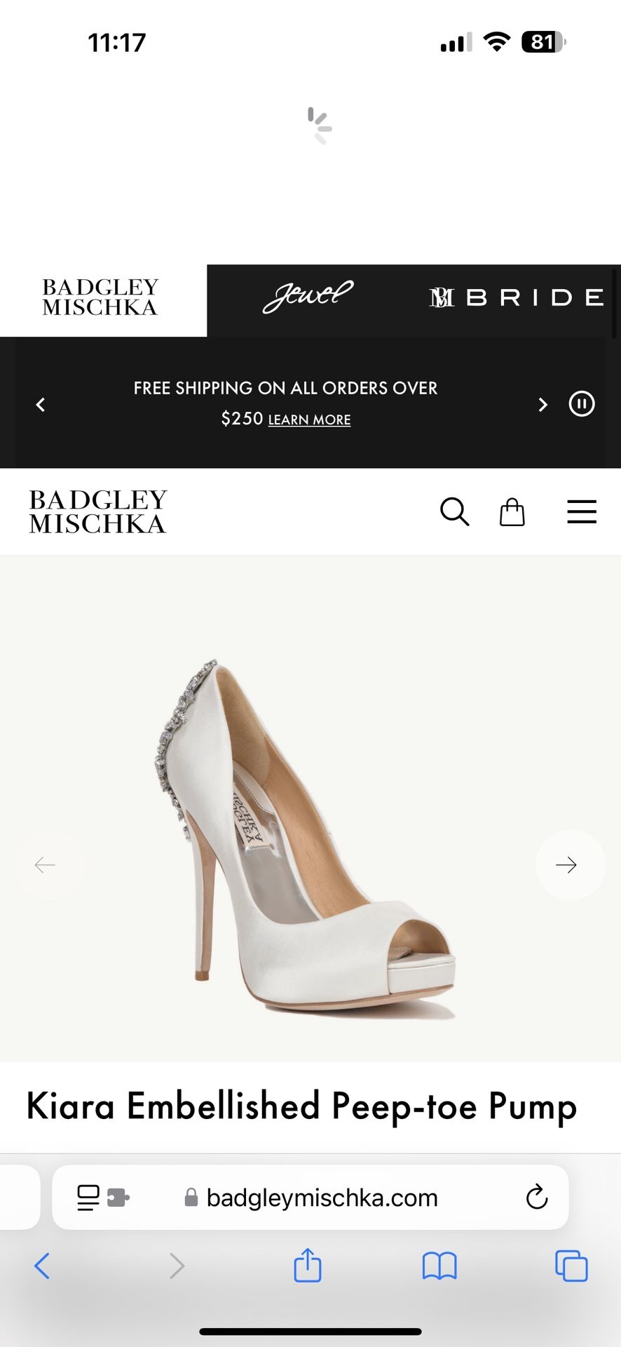 Badgley Mischka Kiara Wedding Heels