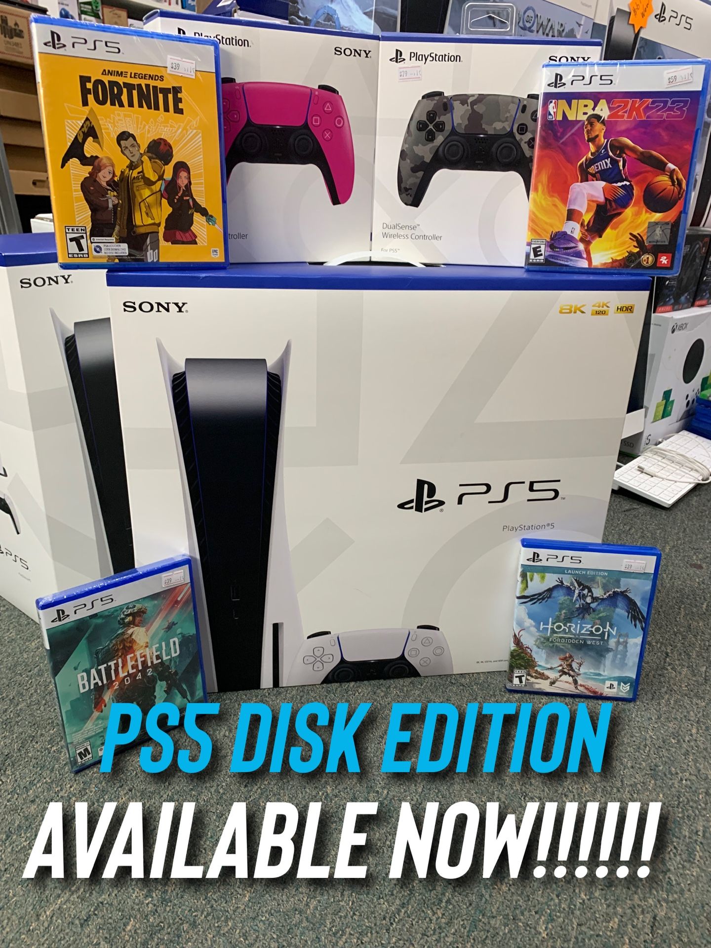 PS5 DISK EDITION AVAILABLE NOW!!!!
