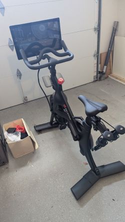 Peloton Exercise Bike with Touchscreen, Weights, Shoes & Accessories