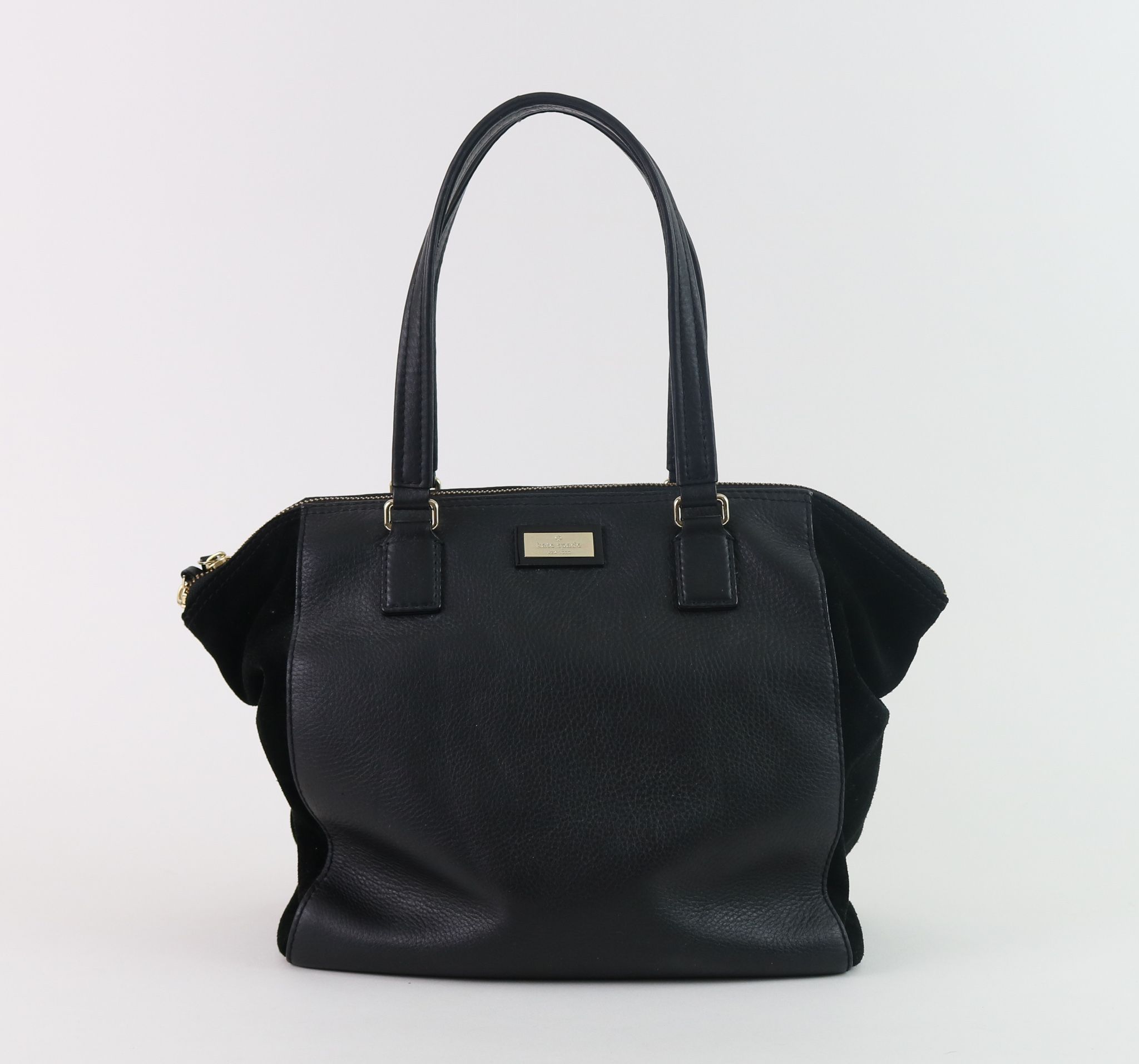 Kate Spade New York WKRU2736 Black Leather Carry All Tote Bag Handbag Purse $85 Or Best Offer