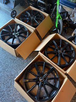 Audi Gloss Black Alloy Wheels Set of 4