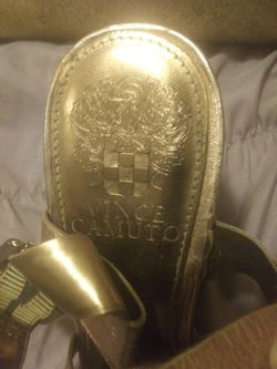 Vince Camuto rose gold wedges