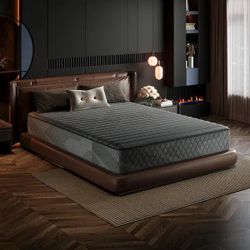 Queen Size Medium Firm 10 in. Cool Gel Memory Foam Hybrid Mattress with CertiPUR-US, SGS and OEKO-TEX