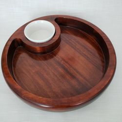 Pomerantz 12” Wooden Chip ‘N Dip Set