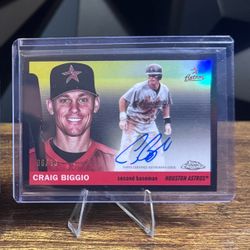 Craig Biggio Autograph Houston Astros | 2025 Topps Chrome Platinum Numbered 06/10 | $250 OBO