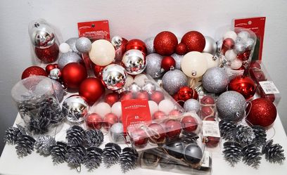Lot of Christmas ornaments