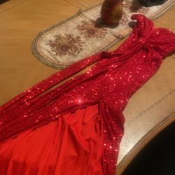 Red Sequin Dress