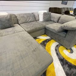 COMFY NEW LIMA SECTIONAL SOFA AND OTTOMAN SET ON SALE ONLY $599. IN STOCK SAME DAY DELIVERY 🚚 EASY FINANCING 