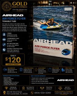 AIRHEAD Air Force Flyer Towable Tube