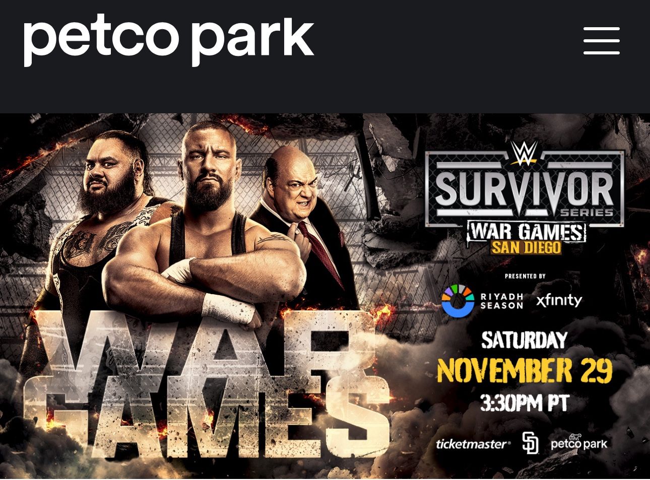 WWE Survivor Series At Petco Park 